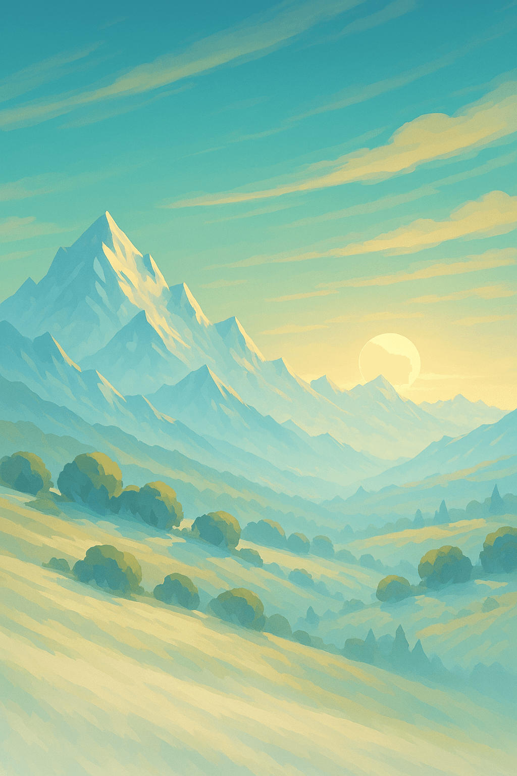 Colorful landscape fusion